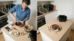 Faux cheesecake au chocolat à la friteuse à air : 4 ingrédients, sans sucre ajouté